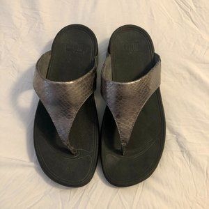 FitFlop Pewter Lulu Lustra Sz 9